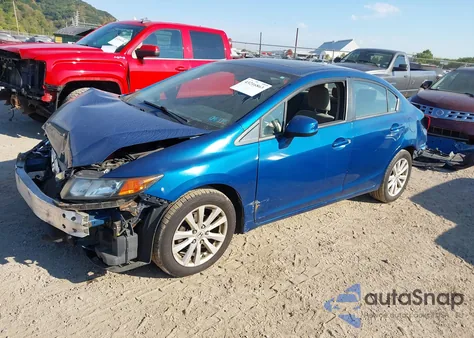 2012 Honda Civic Ex из США, поврежденный, VIN 2HGFB2F85CH537770